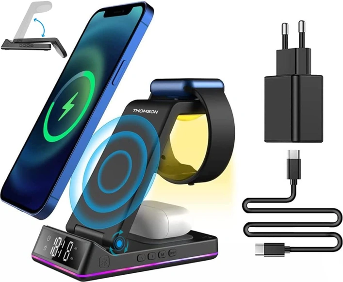 Sveglia con stazione di ricarica e luce a LED - CL750IS THOMSON