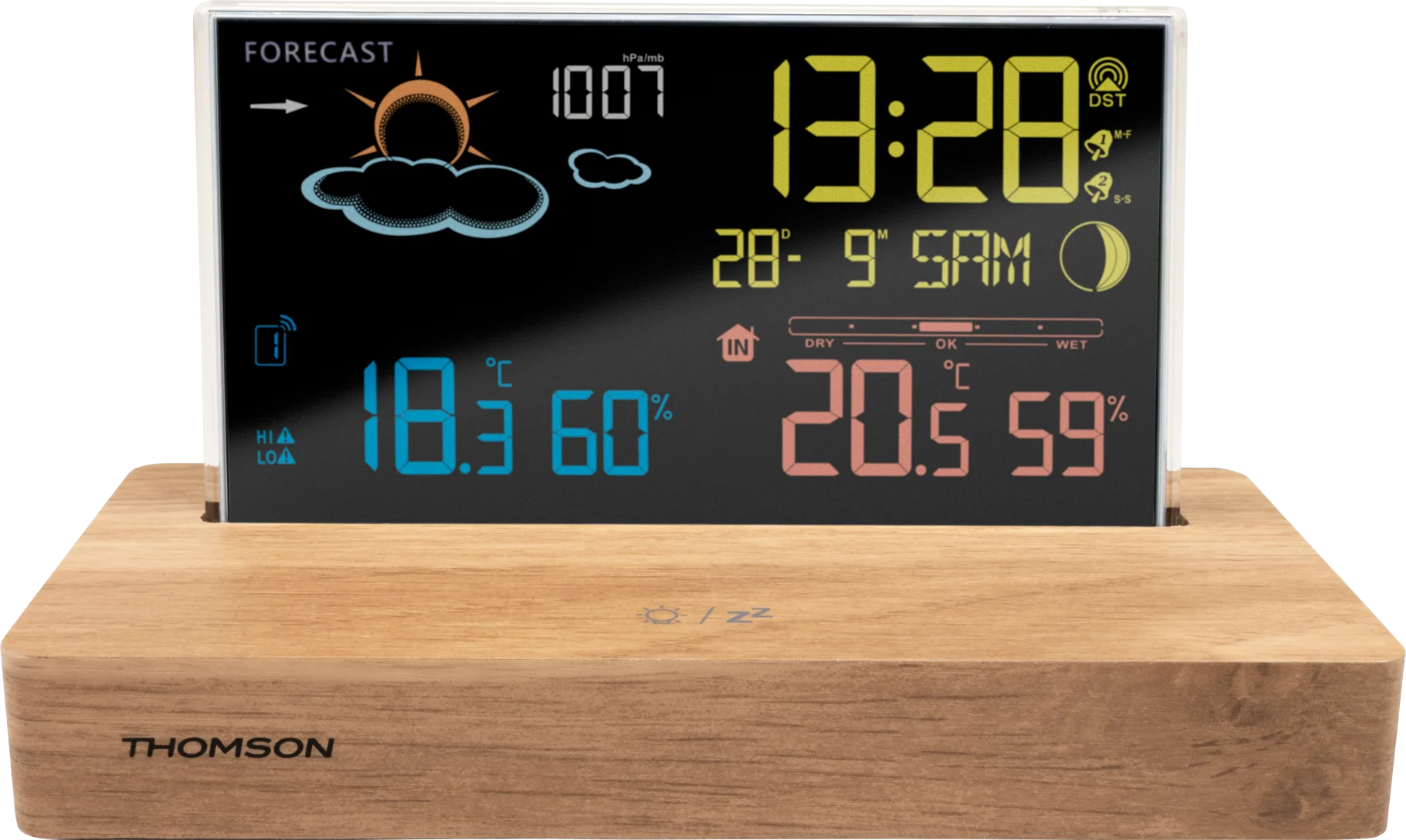 Sveglia wireless e stazione meteorologica con segnale DCF - CT610 THOMSON