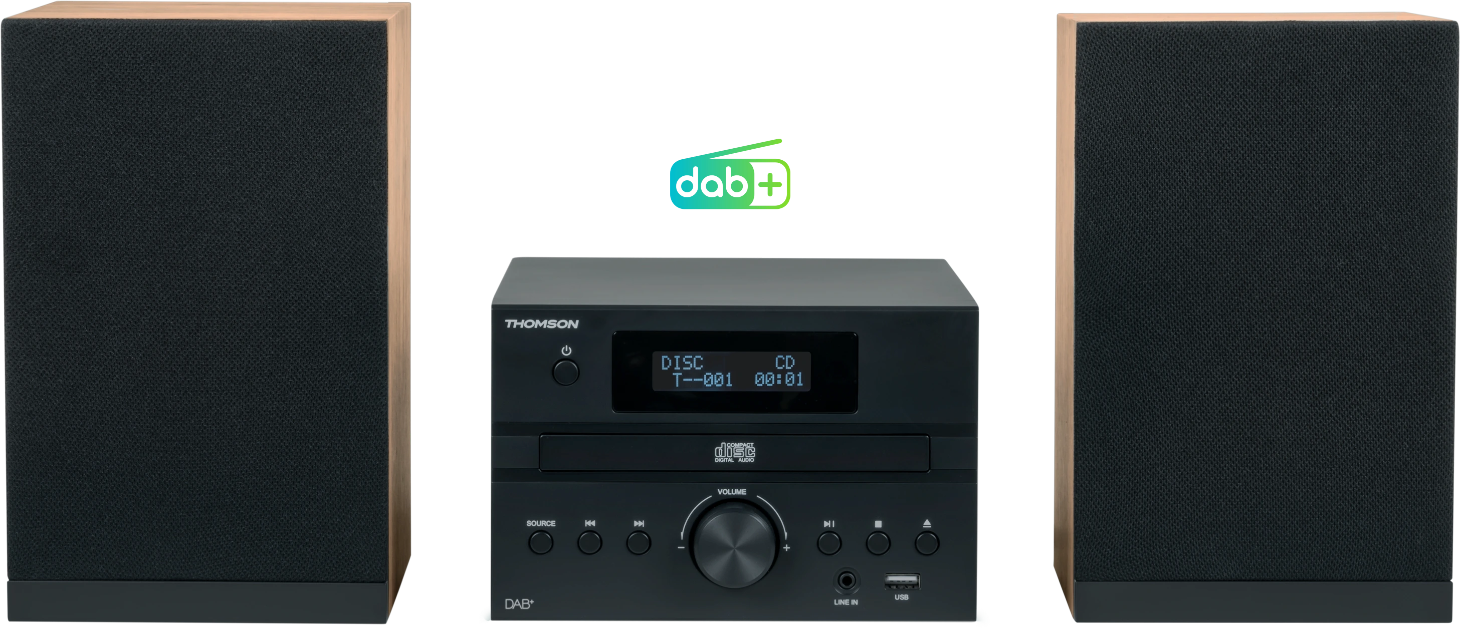 Micro-Stereoanlage mit Bluetooth/CD/USB/DAB+ - MIC123DABBT THOMSON