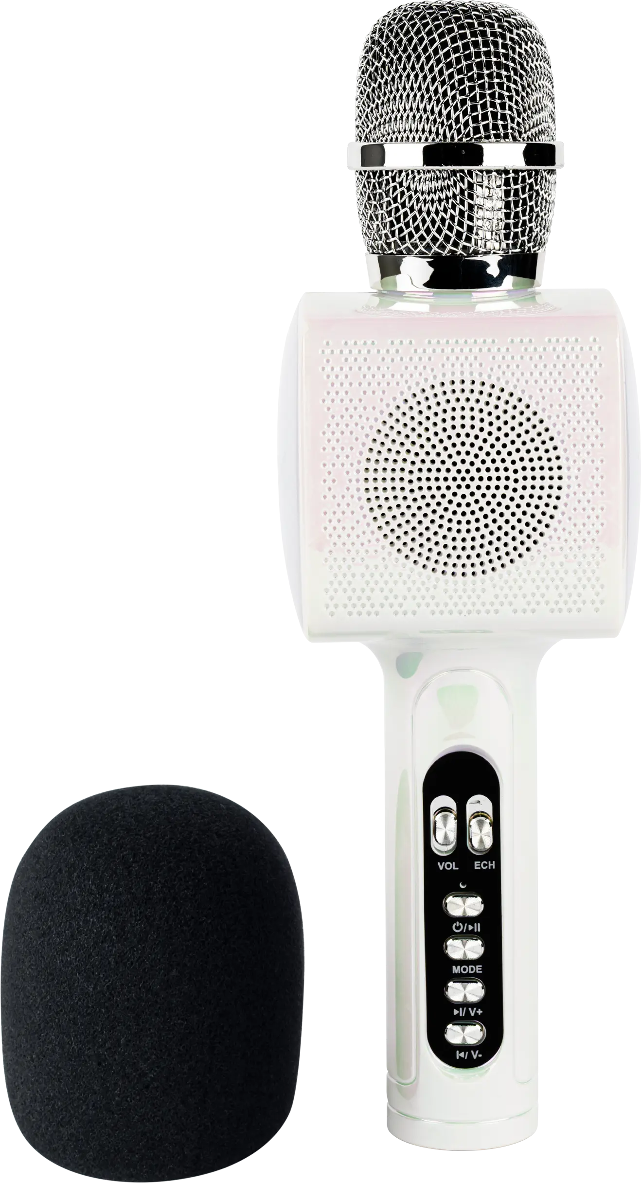 Microfono Karaoke con effetti luminosi - PARTYBTMIC2WH