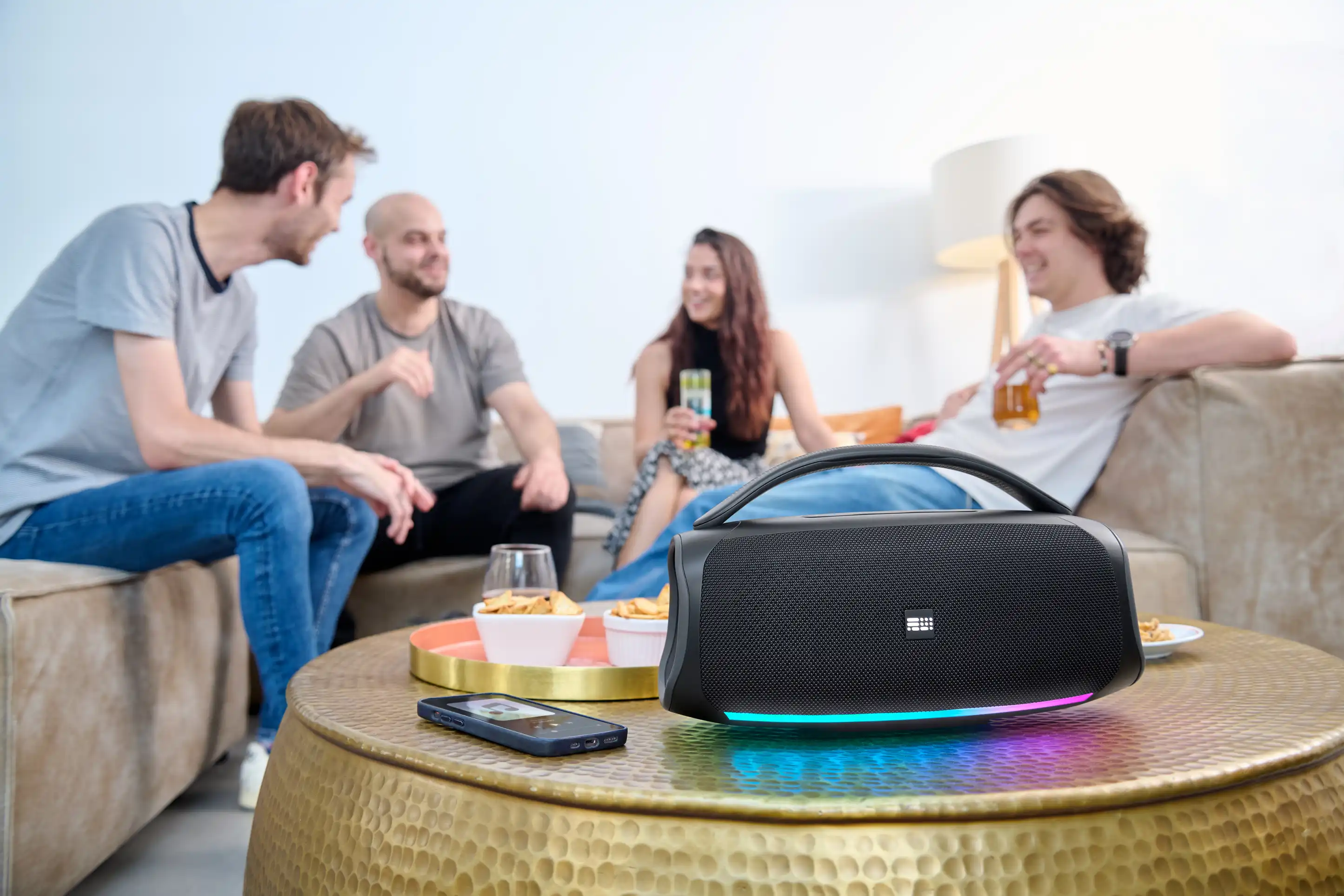 Enceinte lumineuse Premium avec effets lumineux - PARTYBTMS4