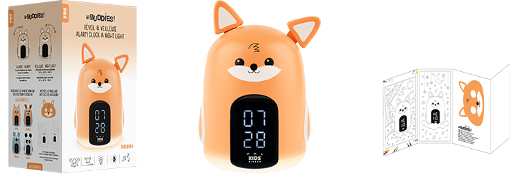 RKIDSFOX ROBIN, réveil et veilleuse