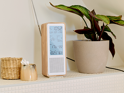 WS102TWH Enceinte Bluetooth et station météo compacte