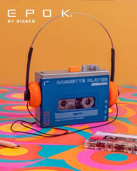 REWIND+ BTTAPEBL EPOK Baladeur Cassette Bluetooth